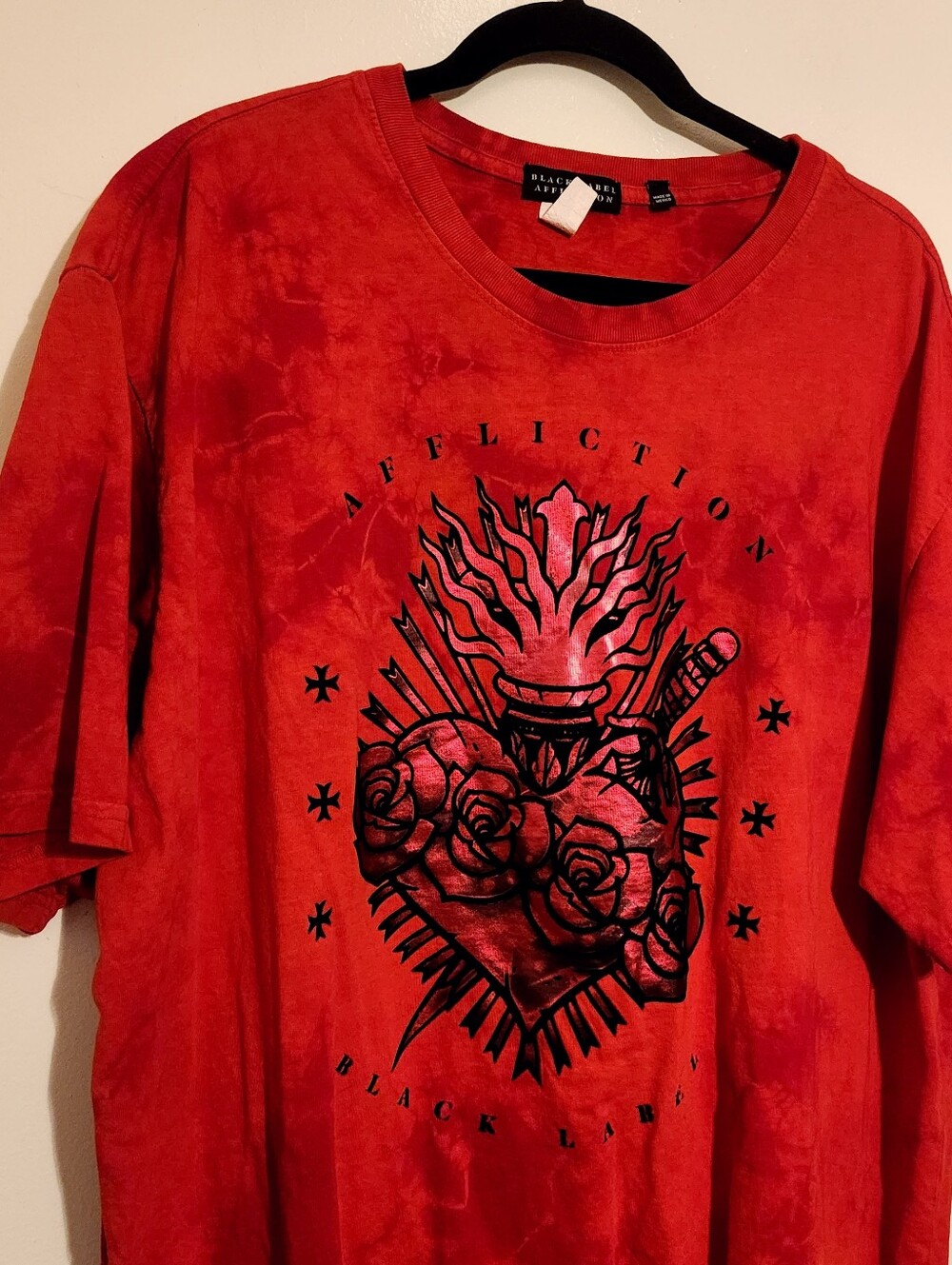 Affliction Black Label | Men's Red Graphic Short Sleeve T-Shirt (Size XXXL/3XL) - Picture 3 of 12